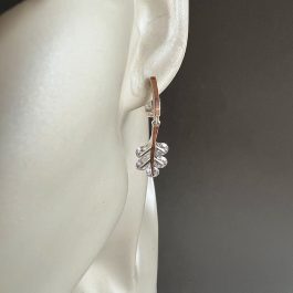 Луксозен сребърен комплект с кубичен цирконий и розова позлата (SK2)