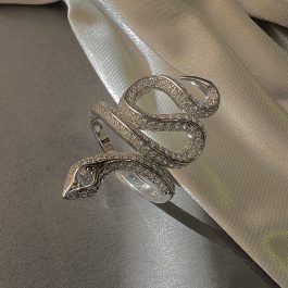 Екзотичен сребърен пръстен “Змия“