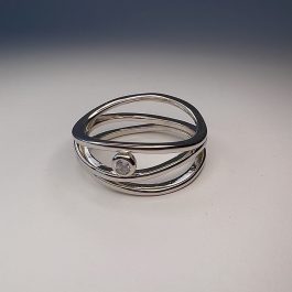Луксозен сребърен пръстен „Туист “