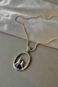 Романтично сребърно колие “Аморе“