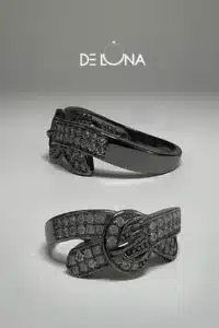 Стилен сребърен пръстен „ Черен родий “