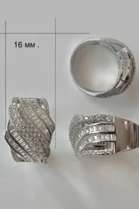 Луксозен сребърен пръстен „ Алхамбра “