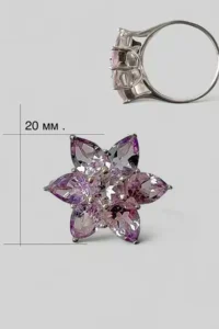 Елегантен сребърен пръстен “ Звезда с Аметист“