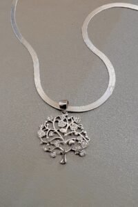 Стилно сребърно колие “ Дървото на живота“