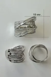 Луксозен сребърен пръстен „ Алис ““