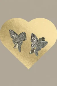 Сребърни обици „ Пеперуди“