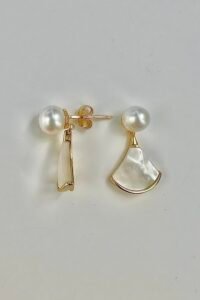 Романтични сребърни обици с перли