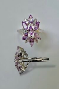 Луксозен сребърен пръстен с Аметист