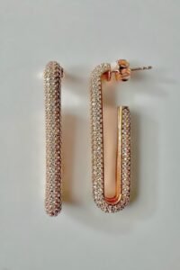 Луксозни сребърни обици с позлата