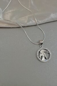 Сребърно колие зодия Козирог