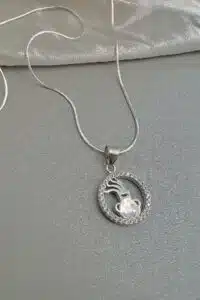 Сребърно колие зодия Водолей